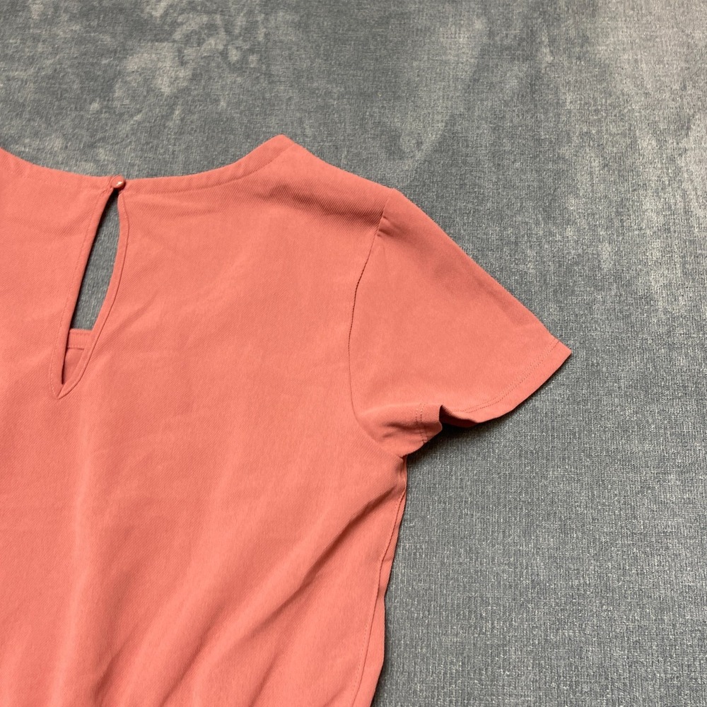 32 Degrees Cool Mini Dress Womens Small Pink Cap Sleeve Cinch Waist Keyhole Back - Picture 12 of 13